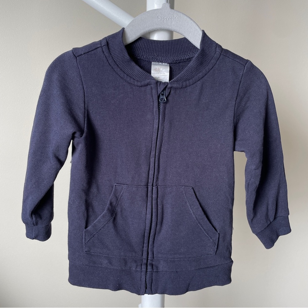 H&M Long Sleeve Zip Sweatshirt 6-9 Months